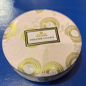 Voluspa Panjore Lychee 3 Wick Tin Candle 12 oz 40 Hr Burn